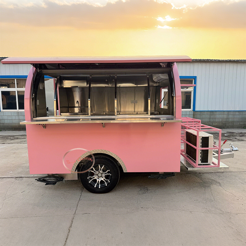 Mobile Coffee Van Equipment - Commercial Standards Food Trailer Cart Mobile