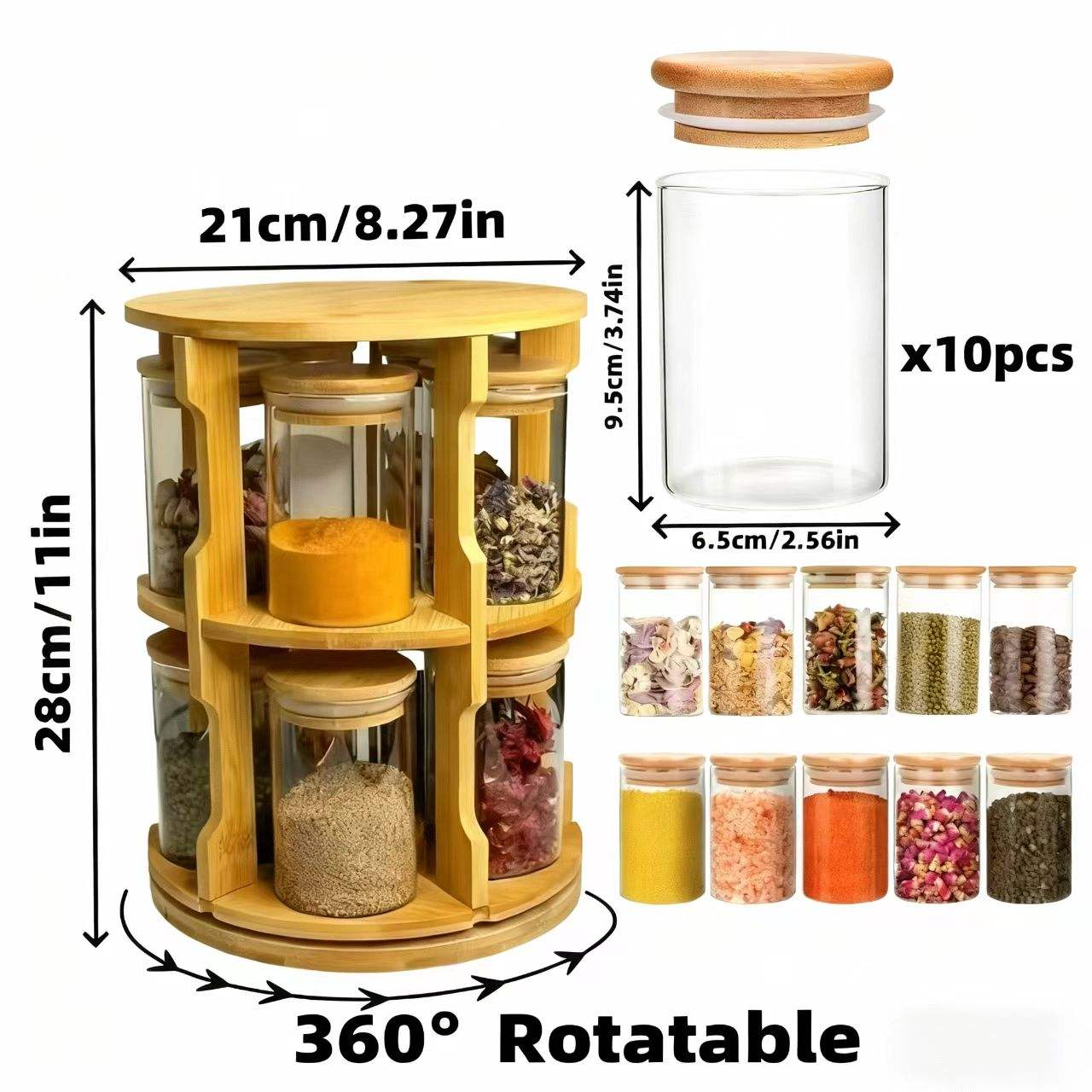 0Pcs+1Pc (Rotating Bamboo Stor - Coffee Equipment Store 评论和价格