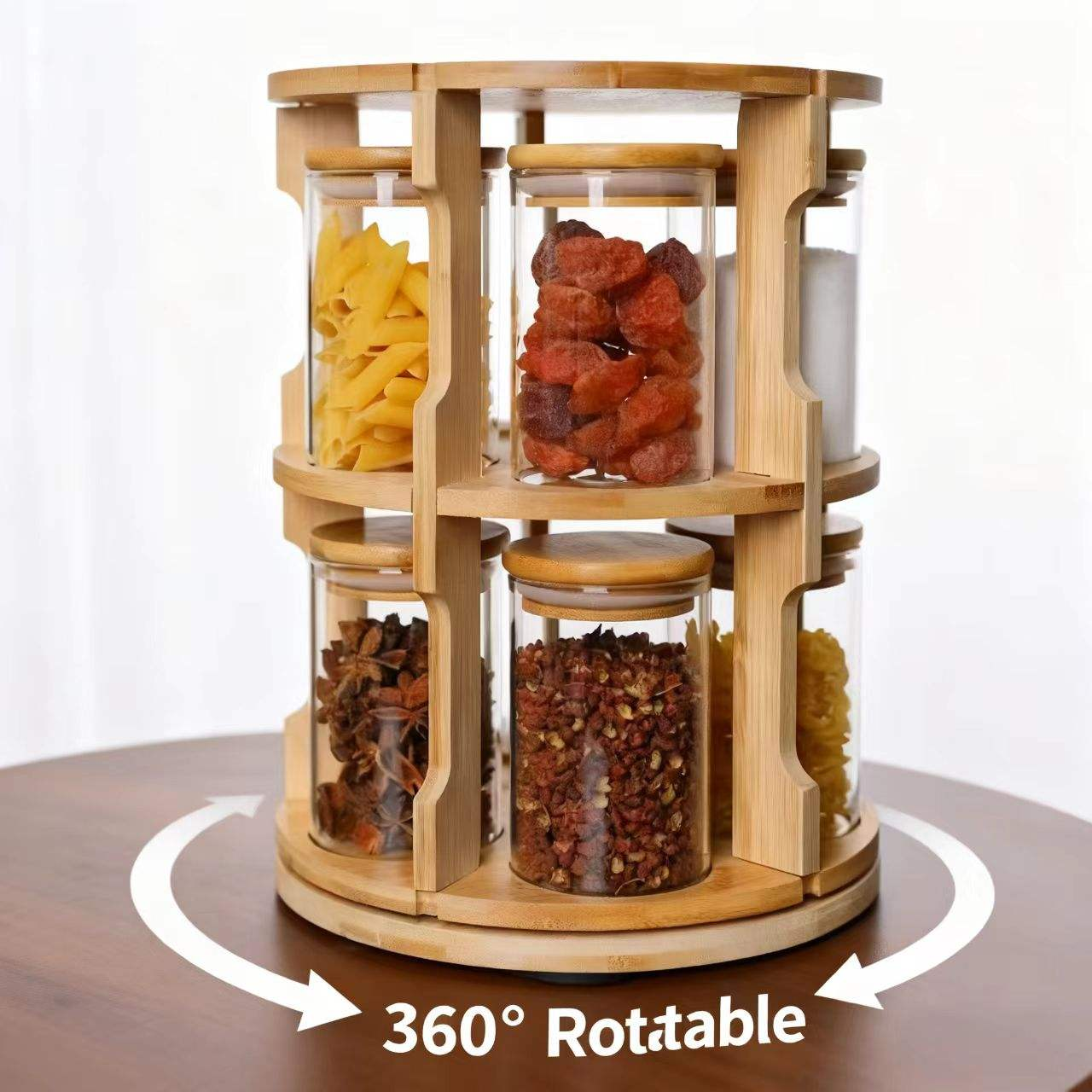 0Pcs+1Pc (Rotating Bamboo Stor - Coffee Equipment Store 评论和价格