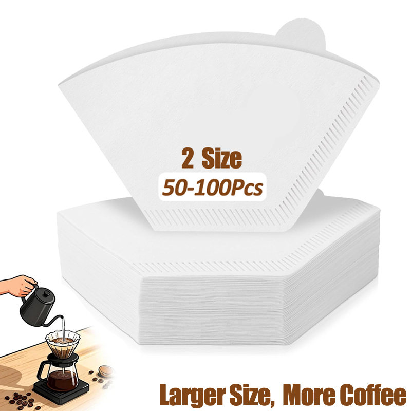 50/100 Pieces Coffee Filter Pa - Coffee Equipment Cleaner 评论和价格